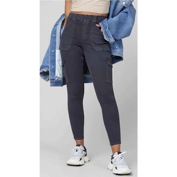 Spanx Stretch Twill Ankle Cargo Pant Washed Black Womens XS 20311R New NWT - Picture 11 of 16